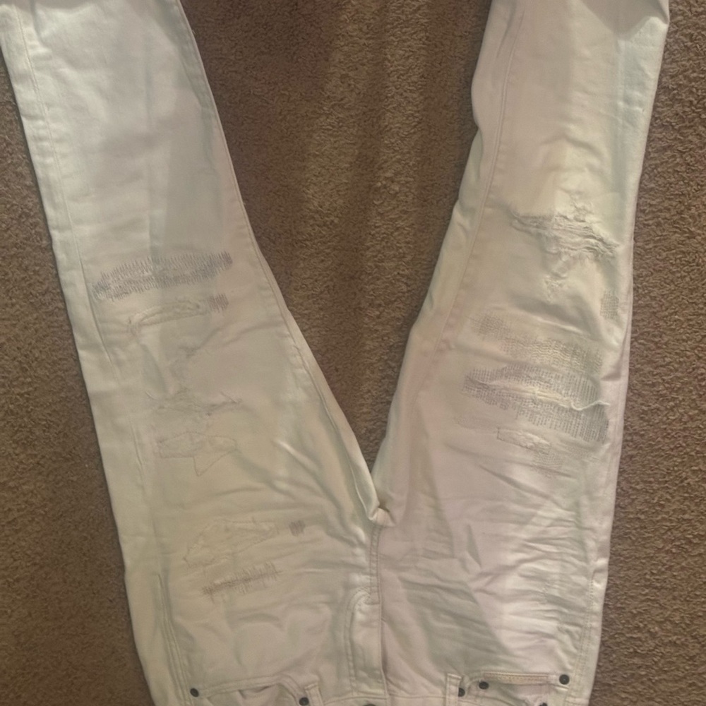 White Distressed Jeans